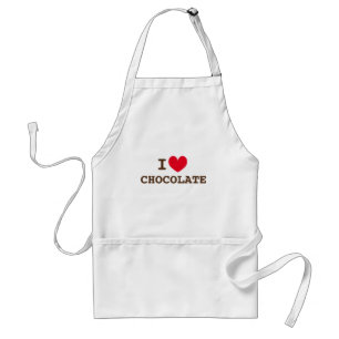 Jag kärlek choklad. Cute apron för chokladvaror Förkläde