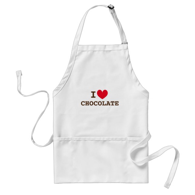Jag kärlek choklad. Cute apron för chokladvaror Förkläde (Framsidan)