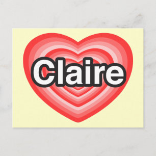 Jag kärlek Claire. Jag kärlekar dig Claire. Hjärta Vykort