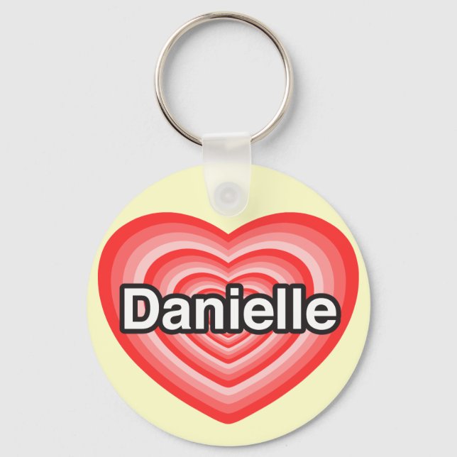 Jag kärlek Danielle. Jag kärlek du Danielle. Hjärt Nyckelring (Framsida)