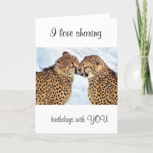 JAG KÄRLEK DELAR BIRTHDAYS MED DIG/VÅR VÄNSKAP C KORT