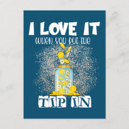 Jag Kärlek den när du la Tip i Fungny Bartender Vykort