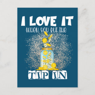 Jag Kärlek den när du la Tip i Fungny Bartender Vykort