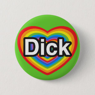Jag kärlek Dick. Jag kärlek du Dick. Hjärta Knapp