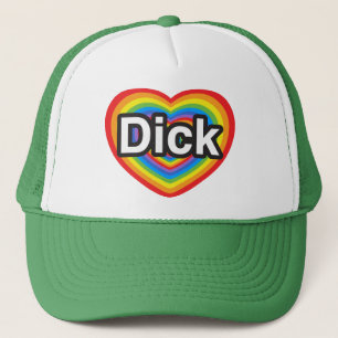 Jag kärlek Dick. Jag kärlek du Dick. Hjärta Truckerkeps