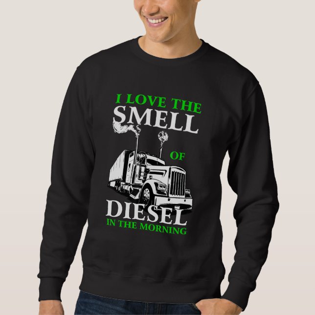 Jag Kärlek, Diesel i morgon doktor Lastbil. Lång Ärmad Tröja (Framsida)
