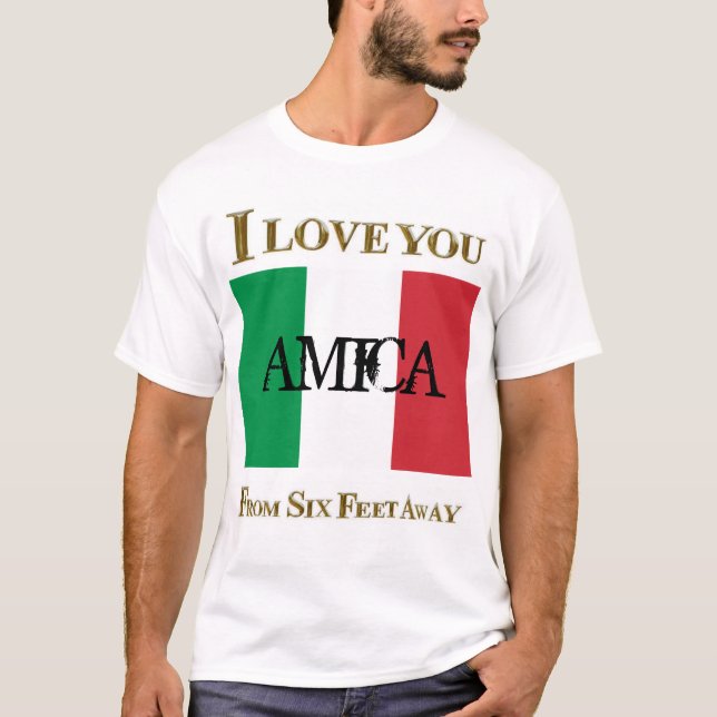 JAG KÄRLEK DIG AMICA FRÅN SEX FODER BORT T SHIRT (Framsida)