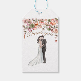 Jag kärlek dig bröllop blommigt elegant söt presentetikett