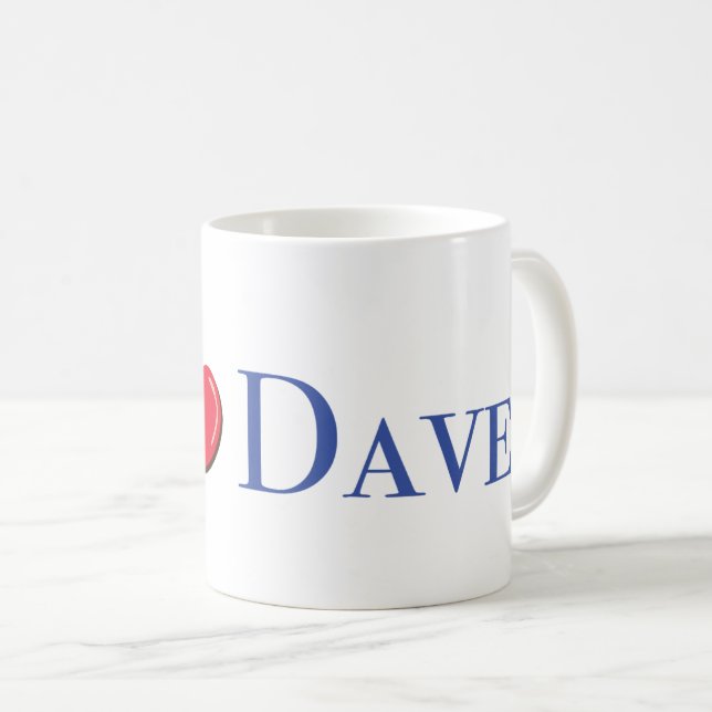 Jag kärlek dig Dave mugg (Framsida höger)