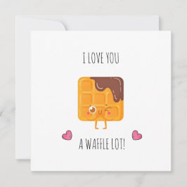 Jag kärlek dig en våffelmassa, roligt puckel-kort inbjudningar