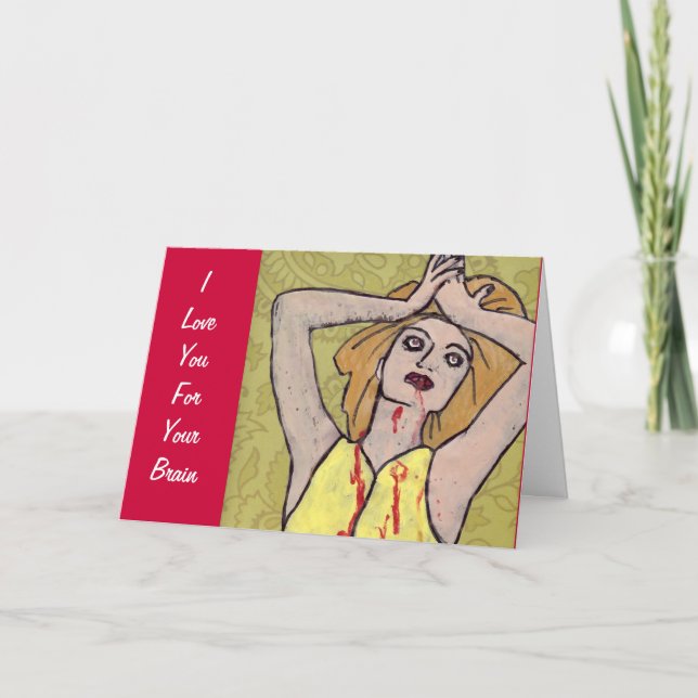 Jag Kärlek dig för din hjärna Valentine Helgkort (Framsida)