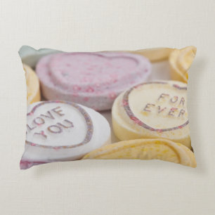 Jag Kärlek dig för sötsaker Candy Valentine Hearts Prydnadskudde