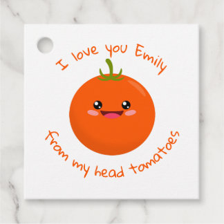 Jag Kärlek dig från mitt huvud Tomatos Funny Pun Gåvor Etiketter