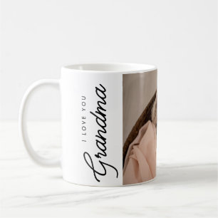 Jag kärlek dig Grandma Photo från barn Kaffemugg