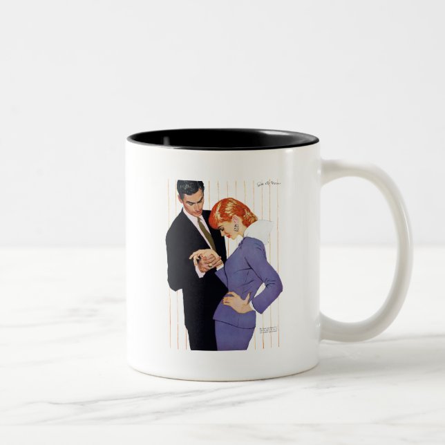 Jag Kärlek dig, Mamma Girl Två-Tonad Mugg (Höger)