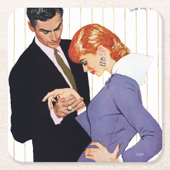 Jag Kärlek dig, Mamma Girl Underlägg Papper Kvadrat (Framsidan)