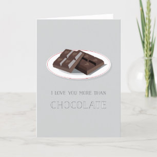 Jag Kärlek dig mer än att Chocolate Valentine Card Helgkort