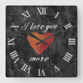 Jag Kärlek dig mer väggklocka