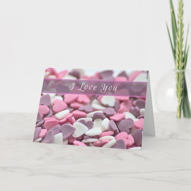 Jag kärlek dig min söta Alla hjärtans med sockerhj Kort (Framsida)