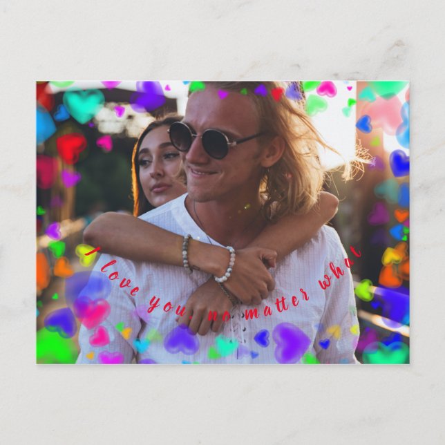 Jag kärlek dig, oavsett vad vykort (Framsida)