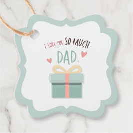 Jag kärlek dig så mycket pappa-fars dag-presentlåd gåvor etiketter