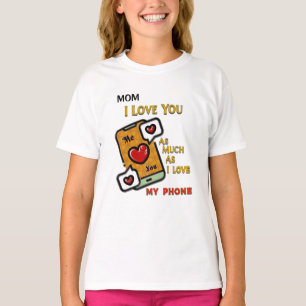 Jag Kärlek dig som min Mobila Roligt T Shirt