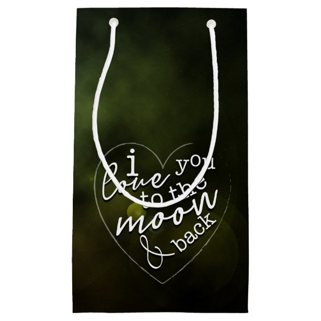 Jag kärlek dig till måne och bak presentsäcken. (Framsidan)