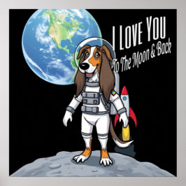 Jag Kärlek dig till Måne och baksidan av afghanska Poster