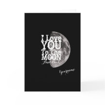 Jag Kärlek dig till Måne och ryggkortet