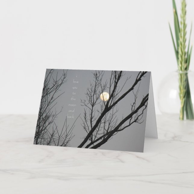 Jag kärlek dig till måne och tillbaka, blankt inut kort (Framsida)