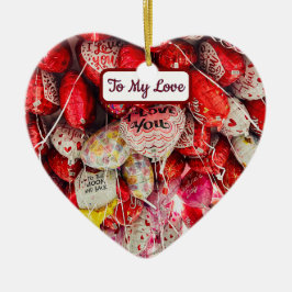 Jag Kärlek dig till Måne och tillbaka Julgransprydnad Keramik