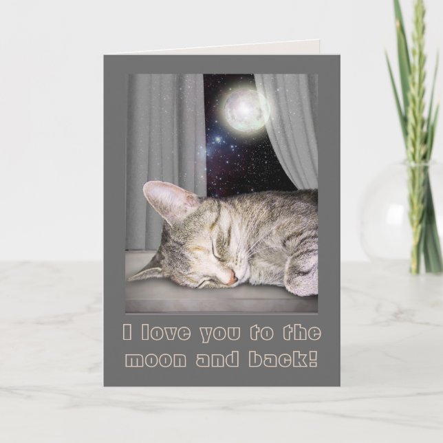 Jag kärlek dig till Måne och tillbaka! Kort (Framsida)