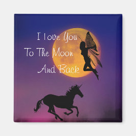 Jag Kärlek dig till Måne och tillbaka Magnet