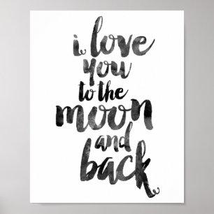 Jag Kärlek dig till Måne och tillbaka Poster