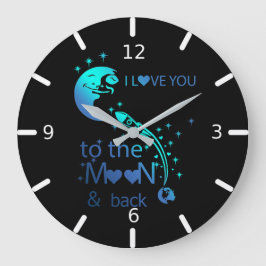 Jag kärlek dig till Måne och tillbaka Stor Klocka