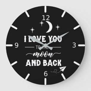 Jag kärlek dig till Måne och tillbaka Stor Klocka