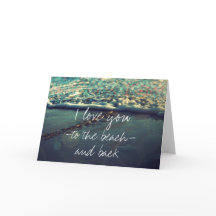 Jag kärlek dig till stranden och bak