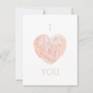 Jag kärlek dig. Valentines day. Enkelt sött rosa h Julkort