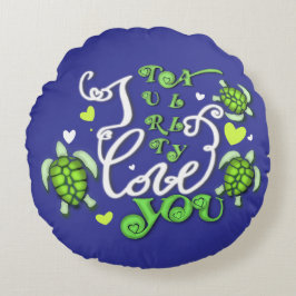 Jag kärlek dig verkligen - Valentines day Rund Kudde