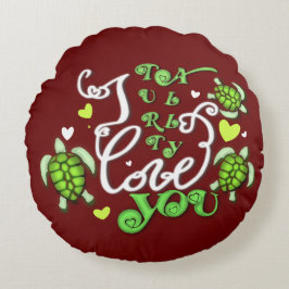 Jag kärlek dig verkligen - Valentines day Rund Kudde