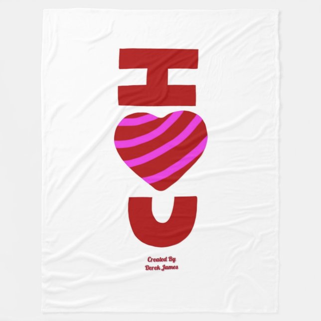 Jag Kärlek, din stora Fleece Blanket (Framsidan)