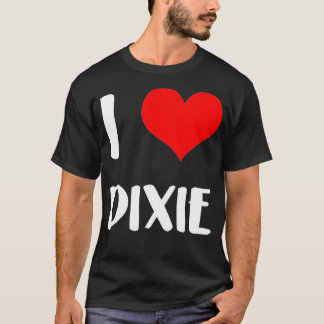 Jag kärlek DIXIE valentine Förlåt dams hjärtklackn T Shirt