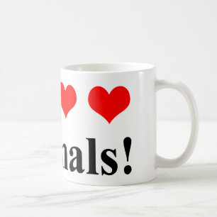 Jag kärlek djur! kaffemugg