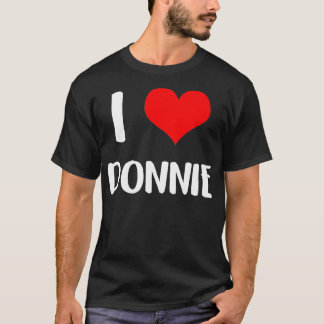 Jag kärlek DONNIE valentine dams hjärta T Shirt