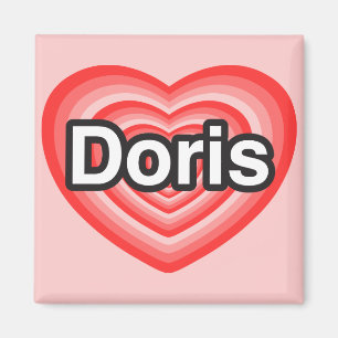 Jag kärlek Doris. Jag kärlek er Doris. Hjärta Magnet