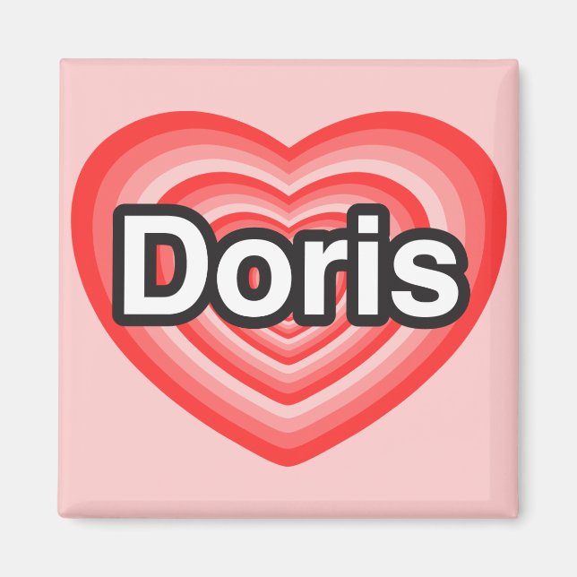 Jag kärlek Doris. Jag kärlek er Doris. Hjärta Magnet (Framsidan)