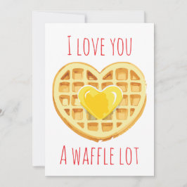 Jag Kärlek, du är en Waffle Lot Valentindag Julkort
