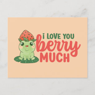 Jag Kärlek du Berry, mycket Cute Funny Alla hjärta Vykort