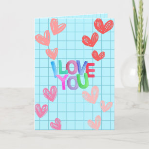 JAG KÄRLEK DU CARD MAT KORT VALENTINS DAG