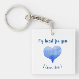 Jag Kärlek du Cute Blue Heart Valentine Day